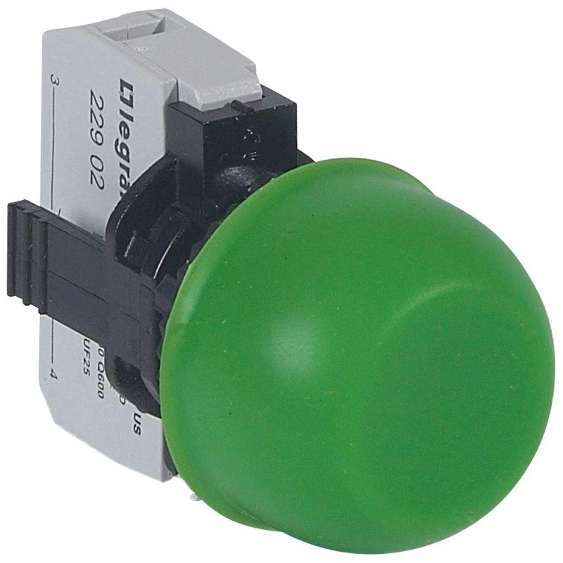 Legrand Кнопка НЗ с потайным толкателем зел. IP67 Osmoz Leg 023712