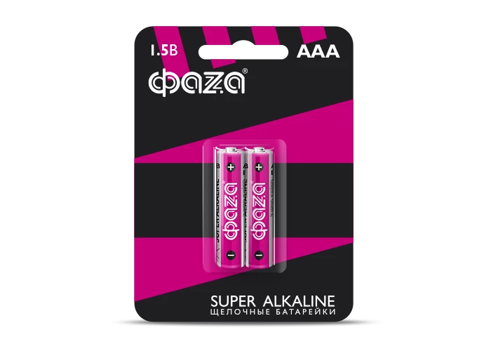 Элемент питания алкалиновый AAA/LR03 1.5В Super Alkaline BL-2 (уп.2шт) ФАZА 2858474