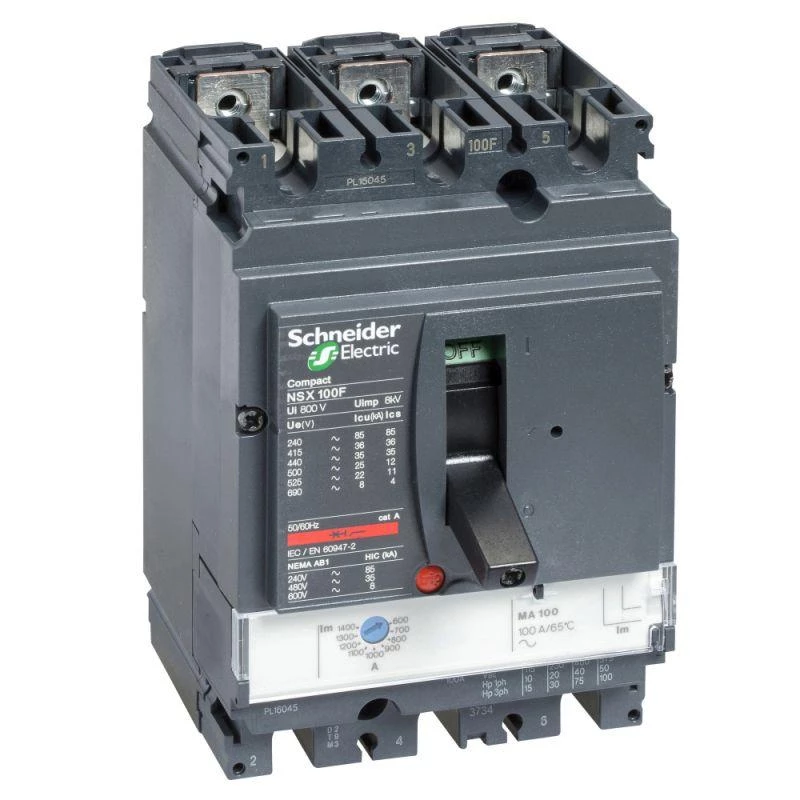 Schneider Electric Выключатель авт. 3п 3т NSX100N 100А MA100 SchE LV429750