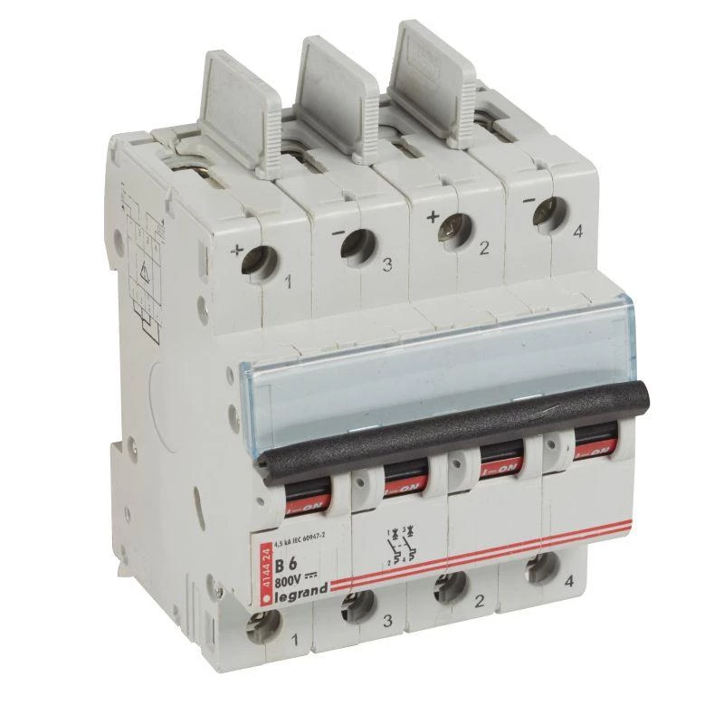 Legrand Выключатель автоматический модульный 2п B 6А DX3 4мод. 800В DC Leg 414424