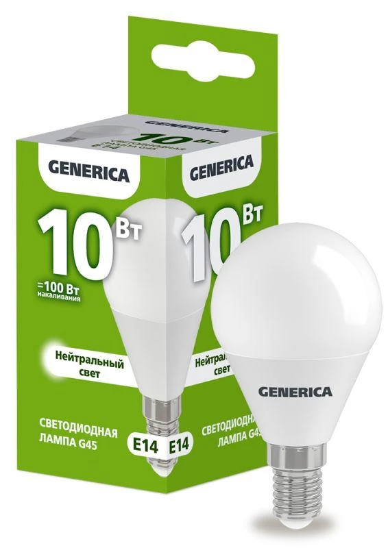 Фото GENERICA LL-G45-10-230-40-E14-G
