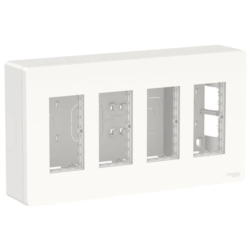 Schneider Electric Блок ОП UNICA SYSTEM+ 4х2 бел. SchE NU124418