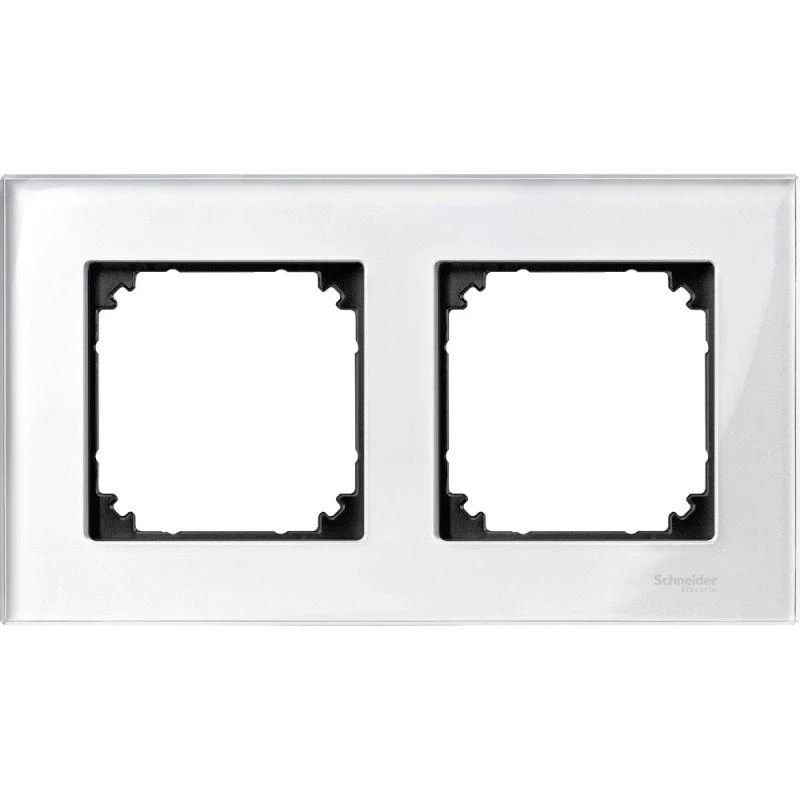 Schneider Electric Рамка 2-м Merten стеклянная бел. бриллиант SchE MTN404219