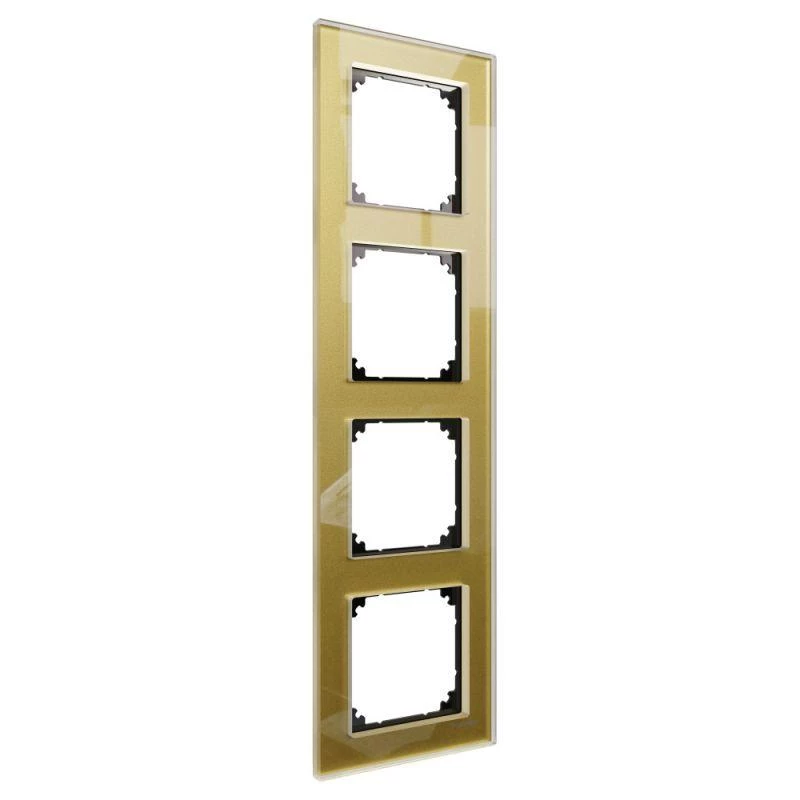 Schneider Electric Рамка 4-м MERTEN M-Elegance стеклянная зол. SM SchE MTN4040-3241