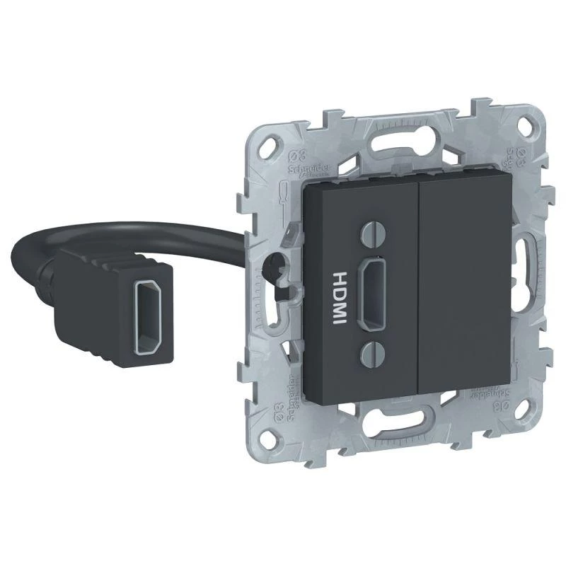 Schneider Electric Механизм розетки HDMI UNICA NEW антрацит SchE NU543054