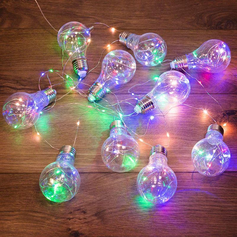 Neon-Night Гирлянда светодиодная "Ретро-лампы" 3м 100LED мультиколор 4Вт IP20  303-079