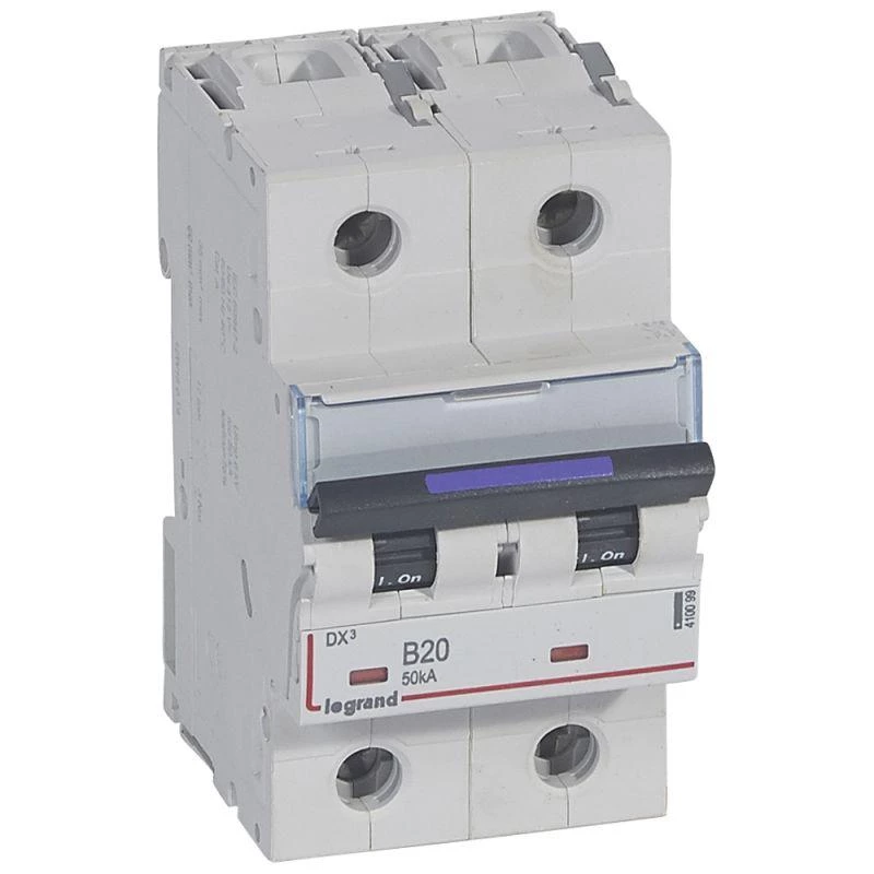 Legrand Выключатель автоматический модульный 2п B 20А 50кА DX3 Leg 410099