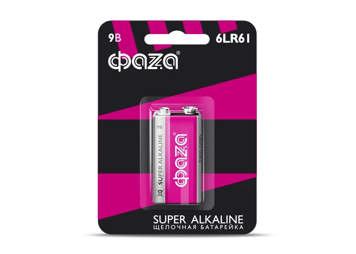 Элемент питания алкалиновый "крона" 6LR61 9В Super Alkaline BL-1 ФАZА 2858412