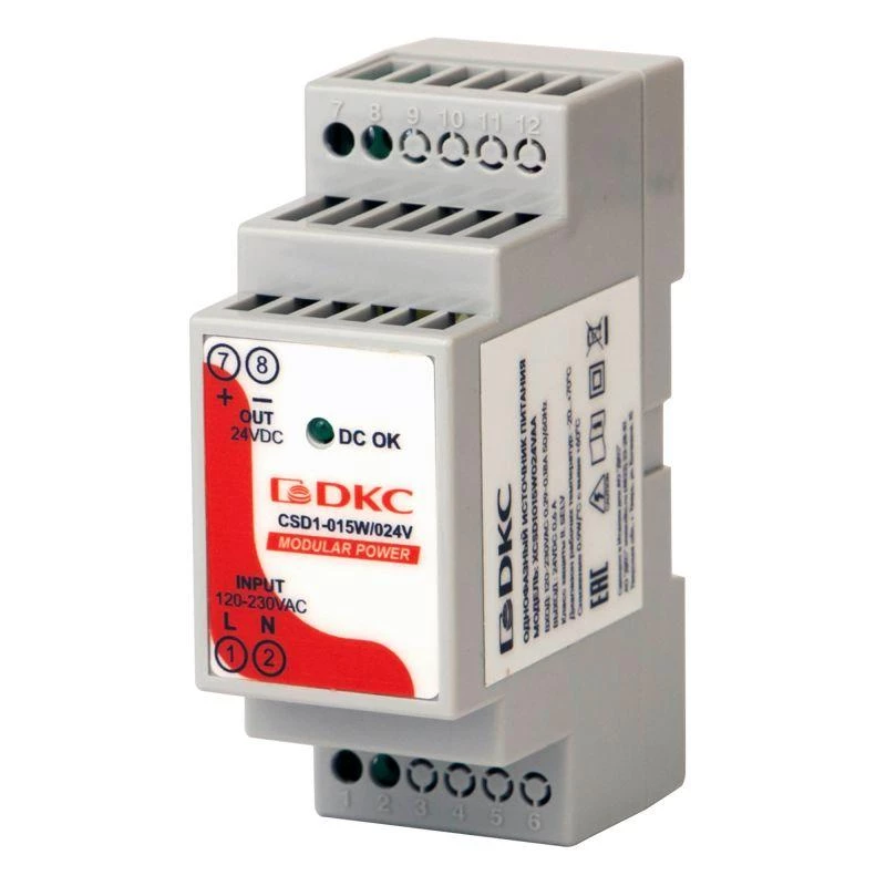 DKC Источник питания MODULAR POWER 1ф 15Вт 0.6А 24В  XCSD1015W024VAA