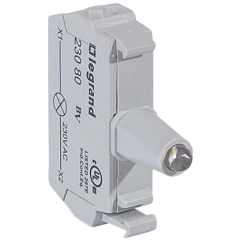 Legrand Блок контактов 230В с инд. с пруж. клеммами бел. Osmoz Leg 023080