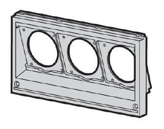 ABB Панель лицевая 3отв. (16-32А 1х10/16А) 1ряд  2CMA191084R1000
