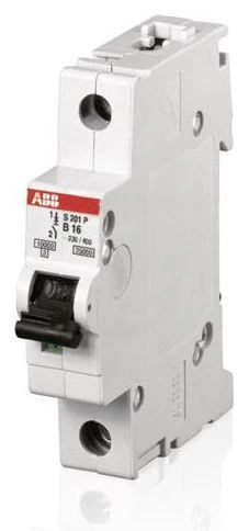 ABB Выключатель автоматический модульный 1п C 16А 25кА S201P C16  2CDS281001R0164