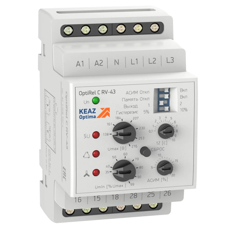 КЭАЗ Реле контроля напряжения OptiRel C RV-43  281204