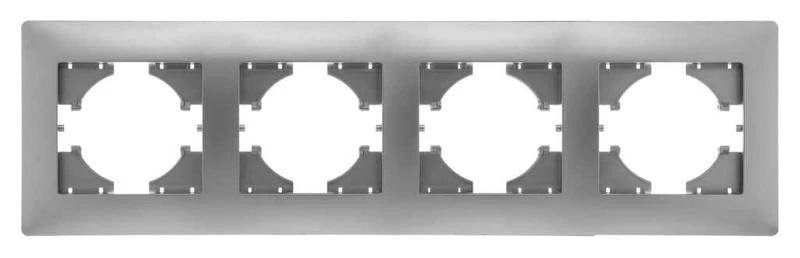 GUSI Рамка 4-м Bravo серебр. С1040-004