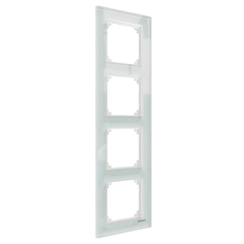 Schneider Electric Рамка 4-м MERTEN M-Elegance стеклянная бел. кристалл SM SchE MTN4040-3220