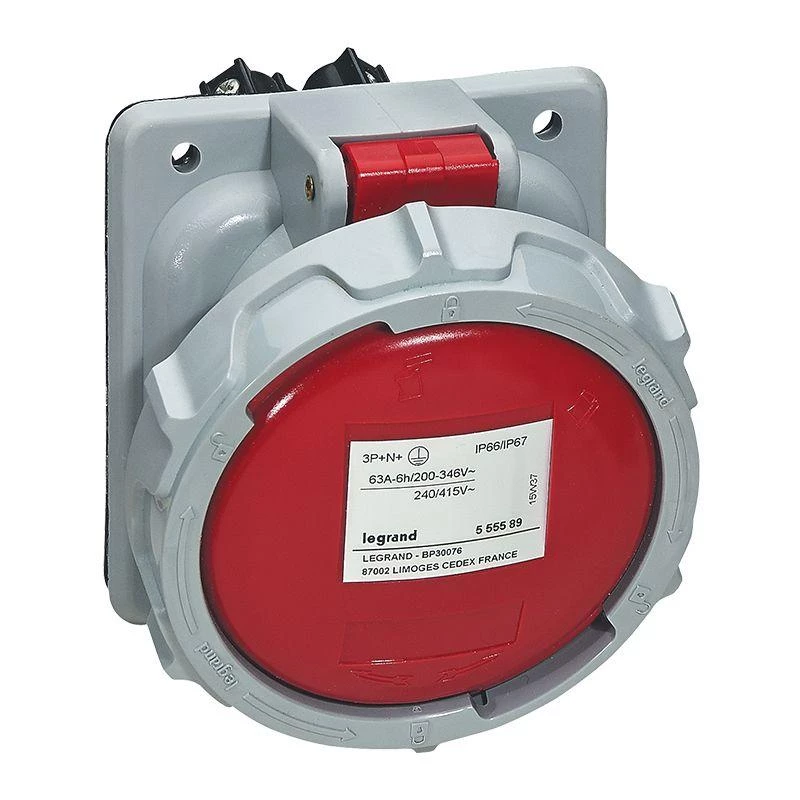 Legrand Розетка встроенная 63А 3К+З 380В IP67 Leg 555588