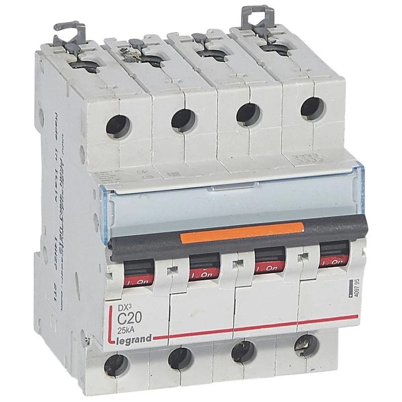 Legrand Выключатель автоматический модульный 4п C 20А 25кА DX3 4мод. 400В Leg 409795