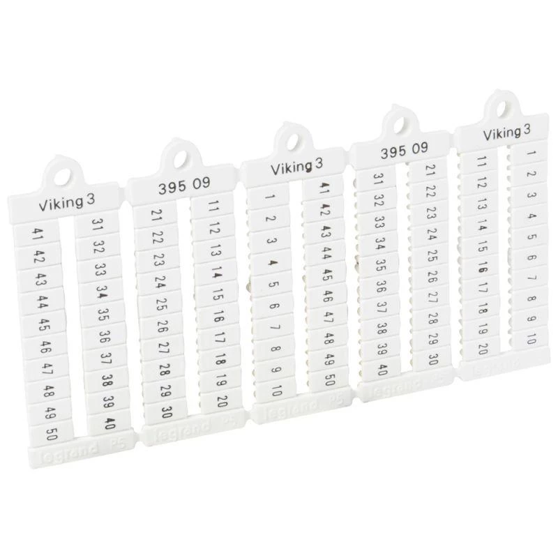 Legrand Пластина маркиров. Viking3 шаг 5мм цифры 1-50 горизонт. Leg 039509