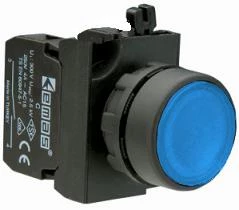 EMAS Кнопка нажимная круглая CP102DМ (1НО+1НЗ) син. CP102DM