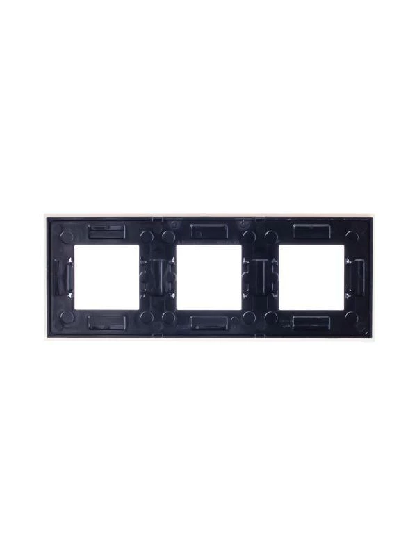 ABB Рамка 3-м Zenit стекло бел.  2CLA227300N3001
