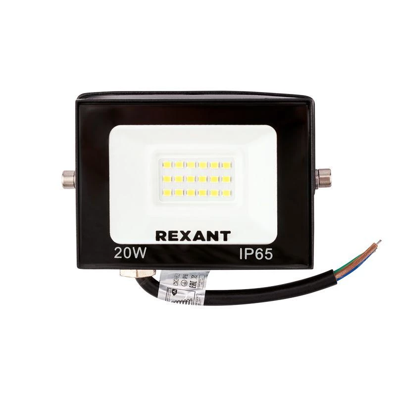 605-029 Прожектор СДО 20Вт 1600лм 4000К черн. корпус Rexant 