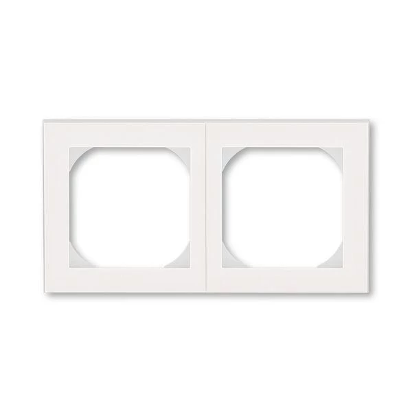 ABB Рамка 2-м Levit 55х55 для механизмов BJE жемчуж./ледяной  2CHH015520A4068