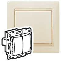 Legrand (группа IEK) Выключатель 2-кл. СП Valena 10А IP31 механизм сл. кость (DIY-упак.) IEK 695605