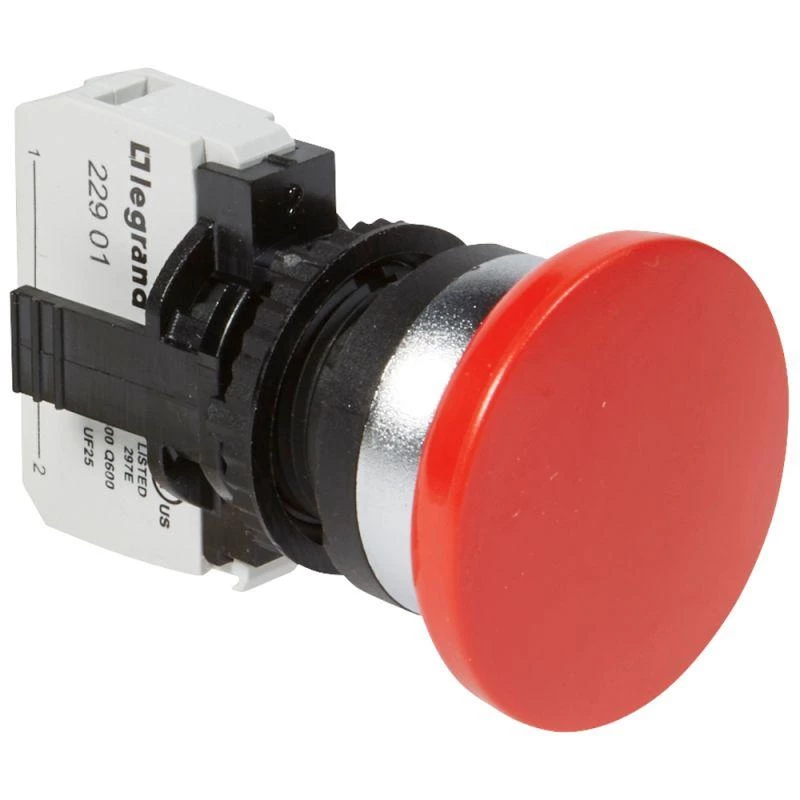 Legrand Кнопка грибовидная Osmoz d40мм НЗ IP66 красн. Osmoz Leg 023716