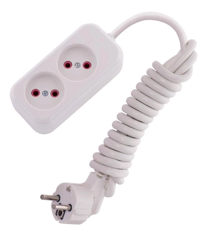 LEZARD Удлинитель 2х2м без заземл. 16А IP20 Lila  720-0202-203
