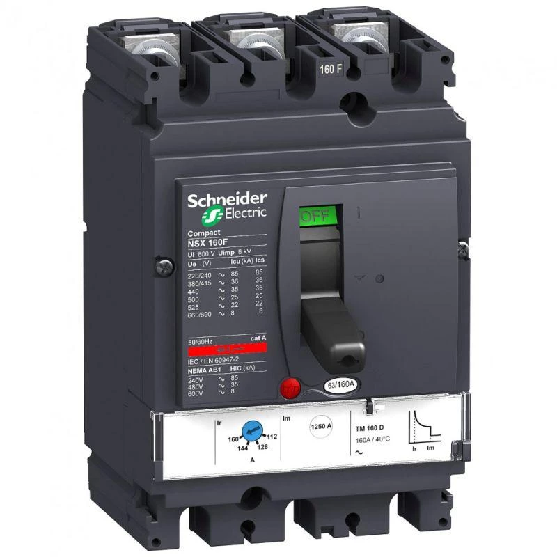 Schneider Electric Выключатель автоматический 3п 3т 160А 36кА NSX160F TM160D SchE LV430630