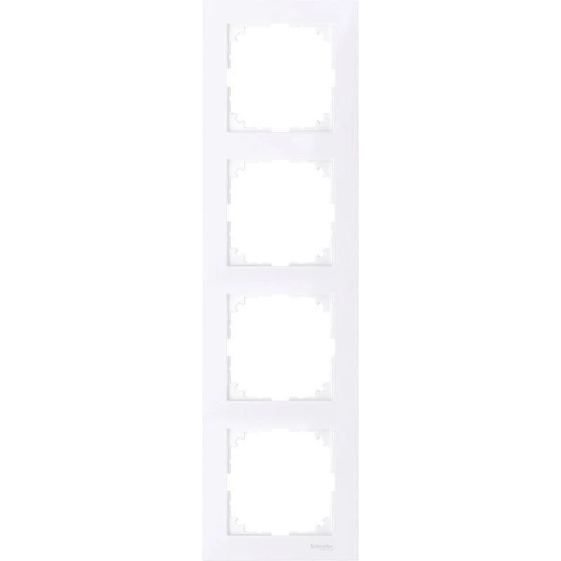 Schneider Electric Рамка 4-м M-Pure бриллиантовый бел. SchE MTN4040-3625