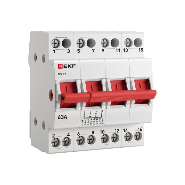 Переключатель трехпозиционный ТПС-63 4P 63А PROxima EKF TPS463