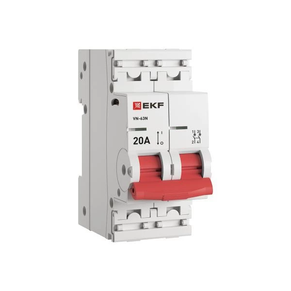 EKF Выключатель нагрузки 2п 20А ВН-63N PROxima  S63220