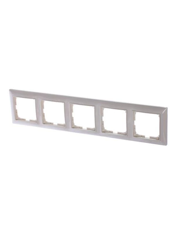 ABB Рамка 5-м Basic с декор. накл. сл. кость 2CKA001725A1488