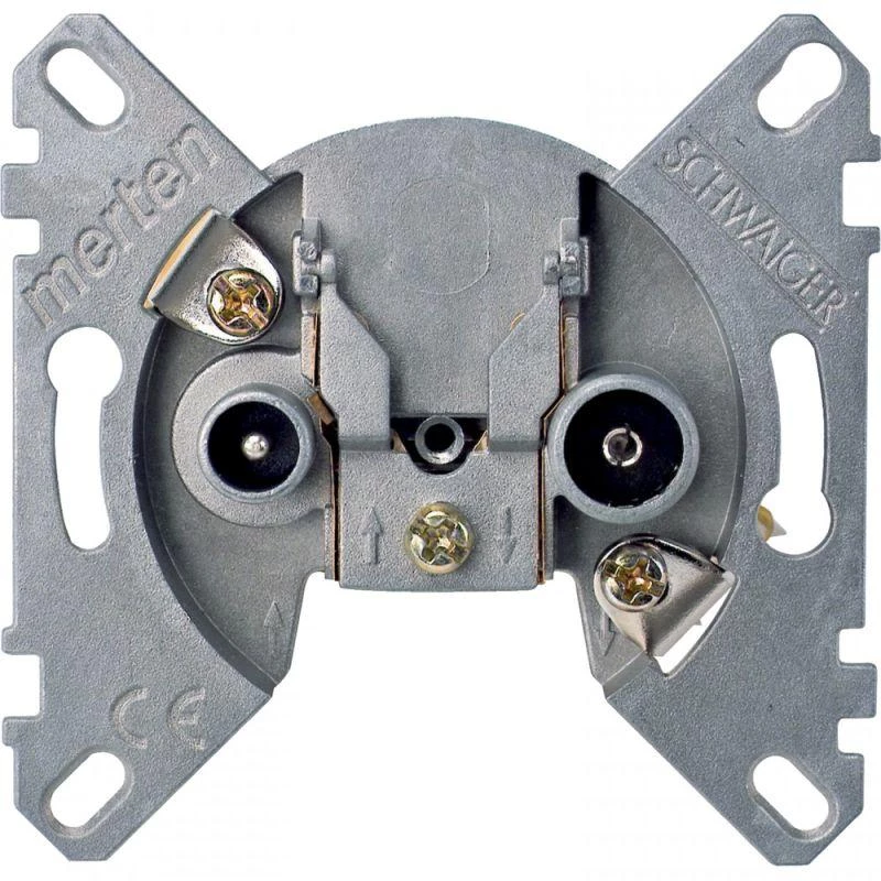 Schneider Electric Механизм розетки СП TV/FM Merten проходная 2/10DB SchE MTN466098