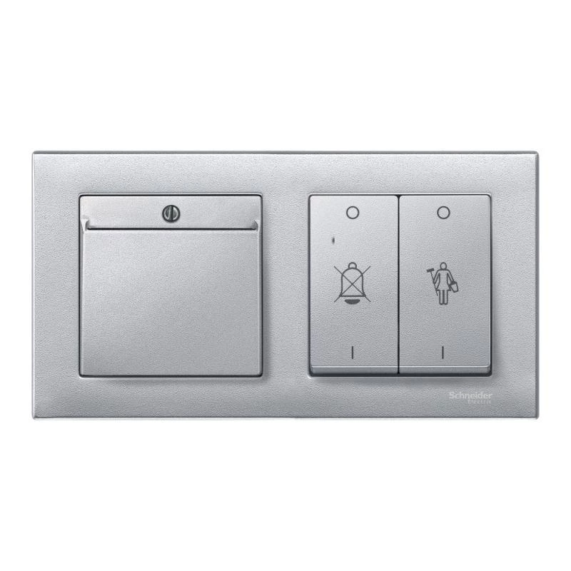 Schneider Electric Рамка 2-м Merten алюм. SchE MTN486260