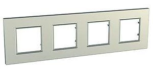 Schneider Electric Рамка 4-м Unica quadro титан SchE MGU6.708.57