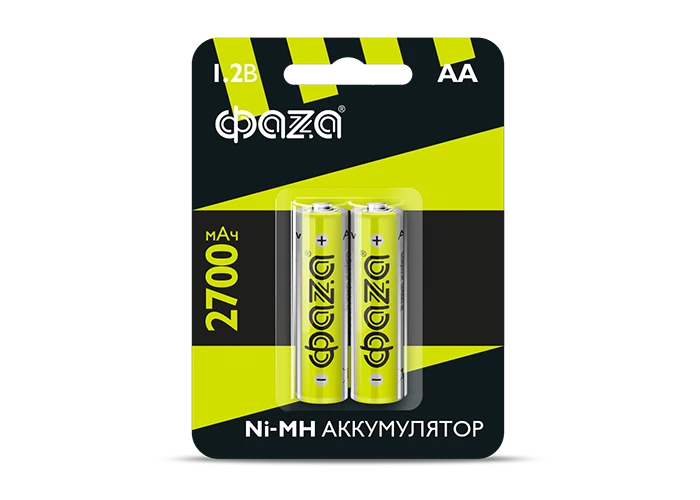 Аккумулятор AA Ni-MH 1.2В 2700мА.ч BL-2 (уп.2шт) ФАZА 5003002