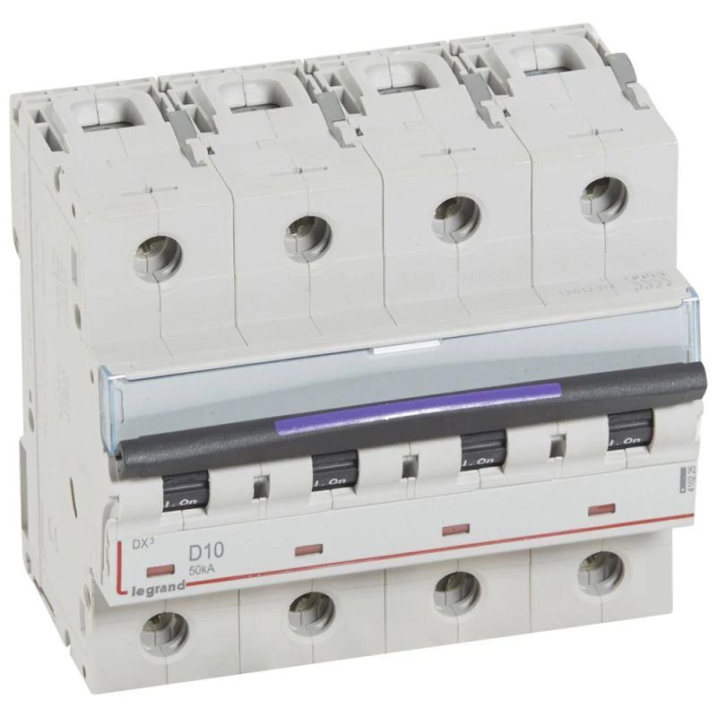Legrand Выключатель автоматический модульный 4п D 10А 50кА DX3 Leg 410225