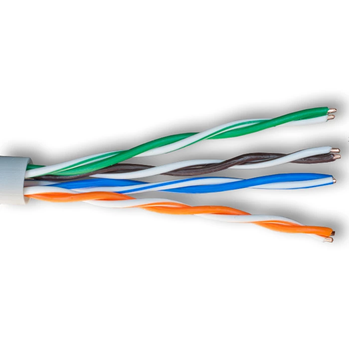 Кабель витая пара U/UTP кат.5E 4х2х24AWG solid Cu PVC In. Median 305м (м) SUPRLAN 01-0334-9