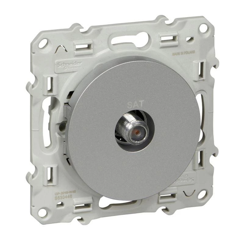 Schneider Electric Розетка аудио Х2 Odace алюм. SchE S53R446