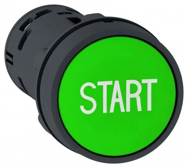 Schneider Electric Кнопка 22мм 1НО "START" с возвр. зел. SchE XB7NA3133