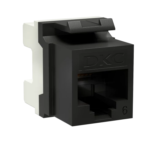 Модуль Keystone RJ45 CAT6 не экранированный 180град. черн. DKC RNK6U180BK