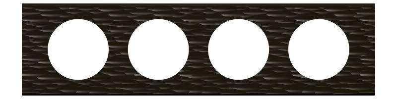 Legrand Рамка 4-м Celiane Corian черн. рифл. Leg 069024