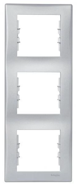 Schneider Electric Рамка 3-м Sedna верт. алюм. SchE SDN5801360