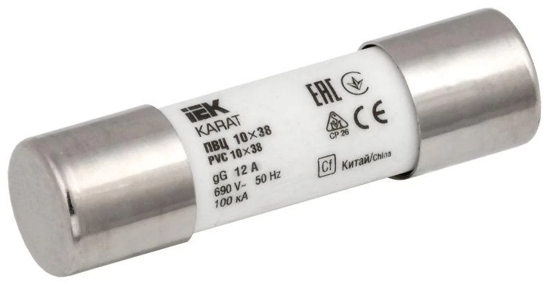 IEK Вставка плавкая цилиндрическая ПВЦ 10х38 12А KARAT  MFL10-012