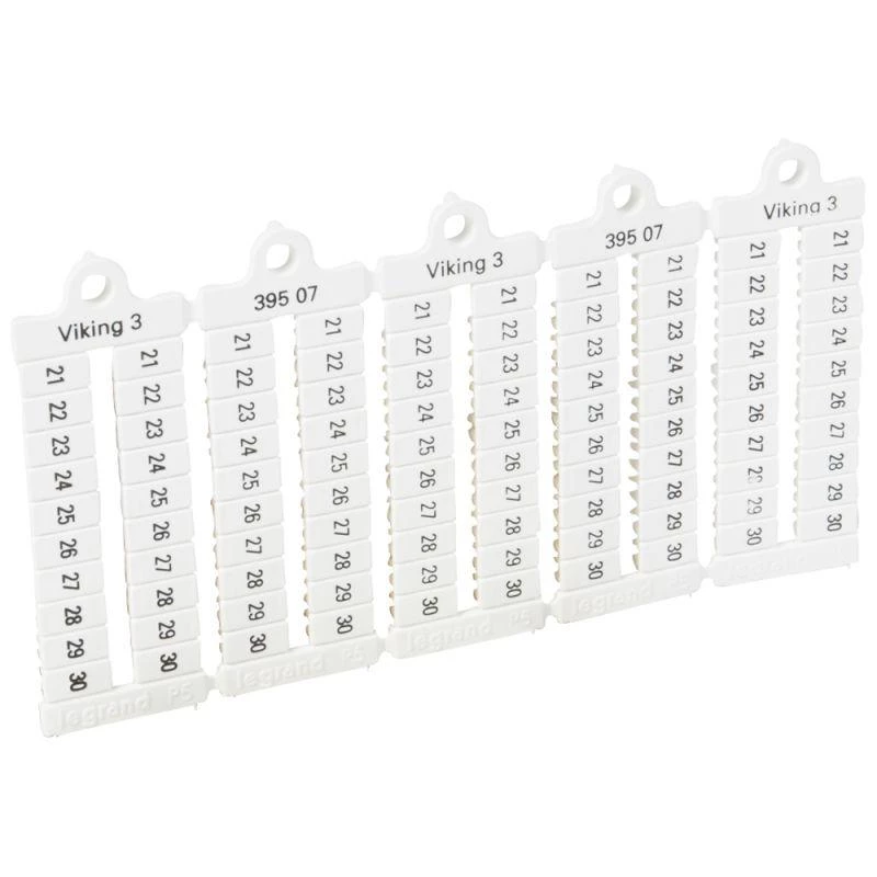 Legrand Пластина маркиров. Viking3 шаг 5мм цифры 21-30 горизонт. Leg 039507