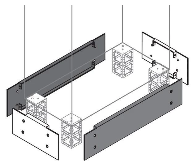 ABB Фланец цоколя 200х600мм (уп.2шт)  ZN6002