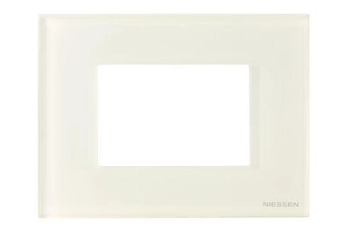 ABB Рамка 3мод. Zenit итал. станд. стекло бел.  2CLA247300N3001