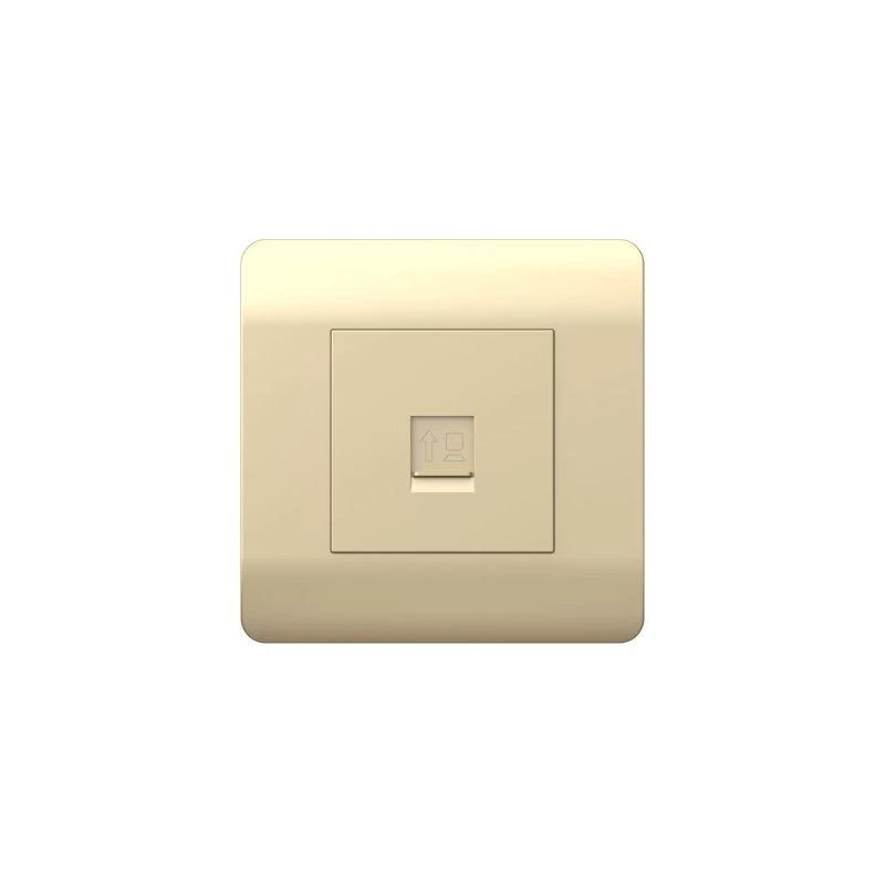 CHINT Розетка компьютерная 1-м NEW3-E RJ45 шампань  431416